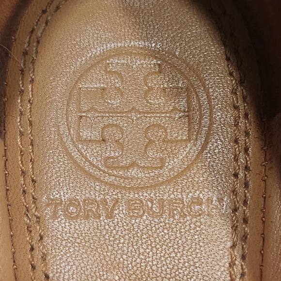 TORY BURCH Rounded-Square-Toe Ballet Flats - Red/Orange - 6.5 - Picture 8 of 10